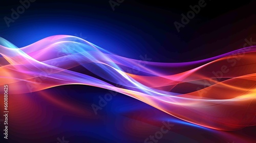 abstract futuristic background with pink blue glowing neon moving high speed wave lines and bokeh lights. Data transfer concept Fantastic wallpaper, colorful wave background