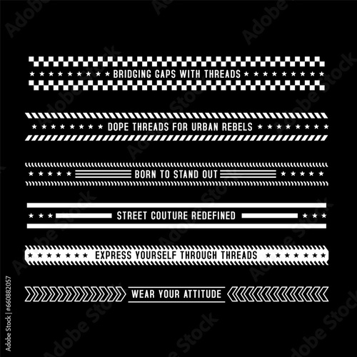 Stripe line clothing streetwear design template