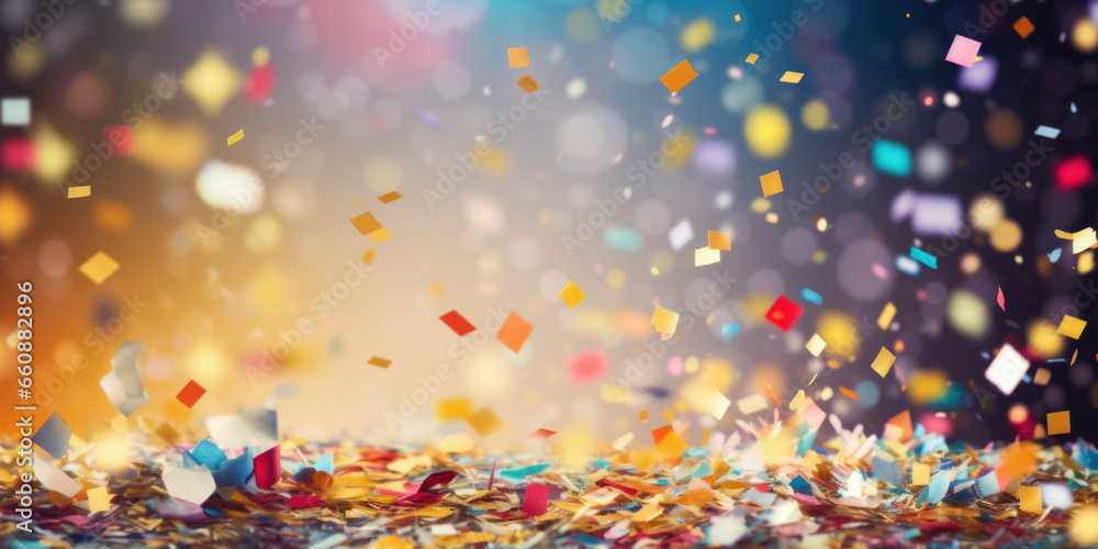  Glittering colourful party background. Concept for holiday, celebration, New Year's Eve