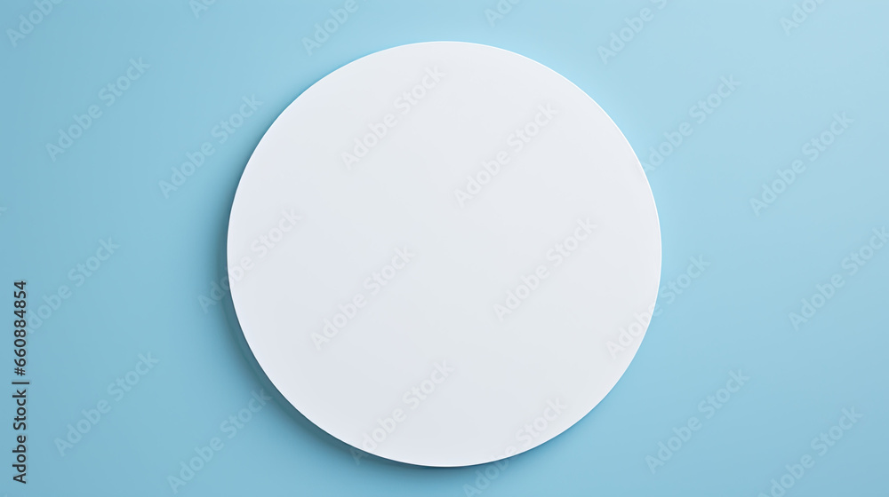 Round  blank square on a pastel background, mock up