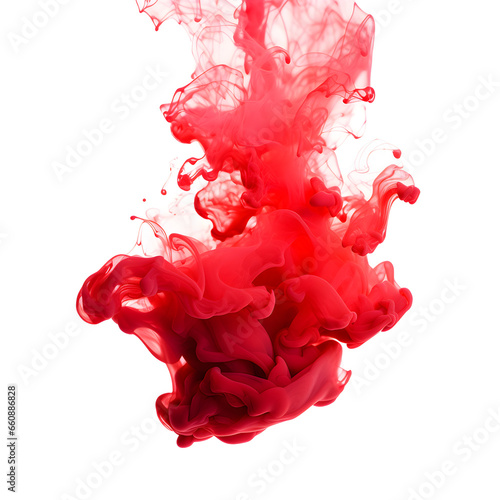 Roter Rauch - Farbe - Smoke - paint splash - Generative AI