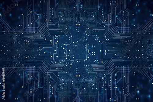technology blue circuit board background photo