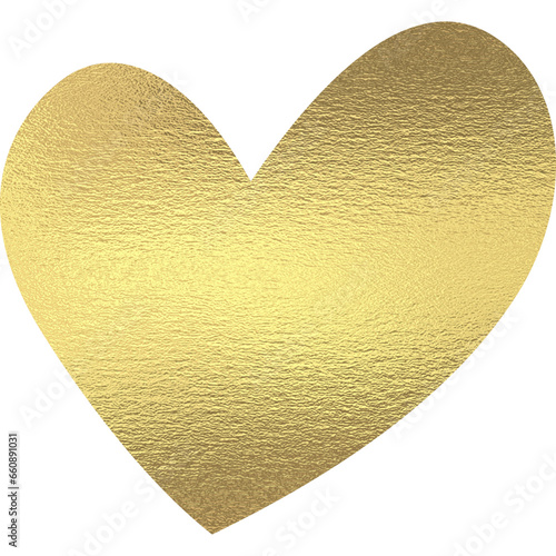 goldenes Herz mit transparentem Hintergrund 