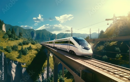 Express Voyage Bullet Train in the Heart of the Forest.