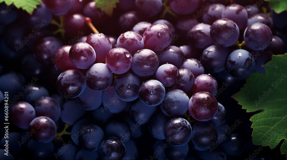 Fototapeta premium bunch of red grapes