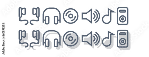 various kinds of music logo icon vector illustration