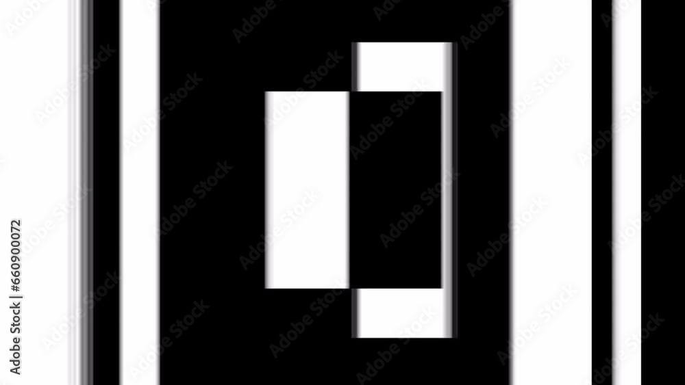 Abstract background with black and white stripes.Seamless loop video.Monochrome pattern. Abstract background with black and white stripes.Seamless loop video.Monochrome pattern.