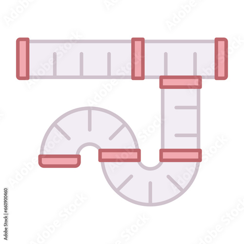 Part of tunnel or labyrinth for hamsters. Item for rodent cage. Cute cartoon doodle illustration.