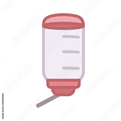 Drinking bowl for hamsters. Item for rodent cage. Cute cartoon doodle illustration.