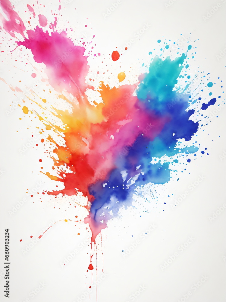 Colorful watercolor splash background