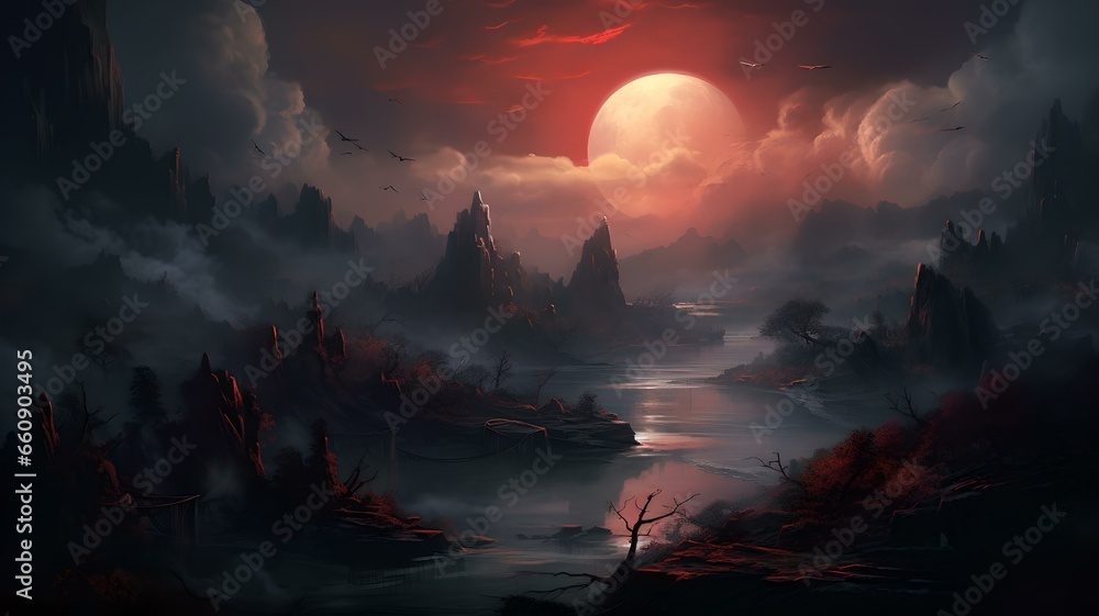 Crimson Moonlit Nightmares