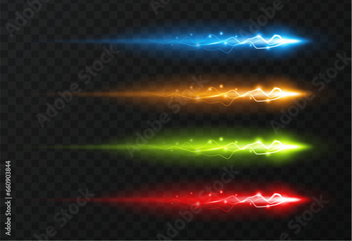 Vector set glow effect.