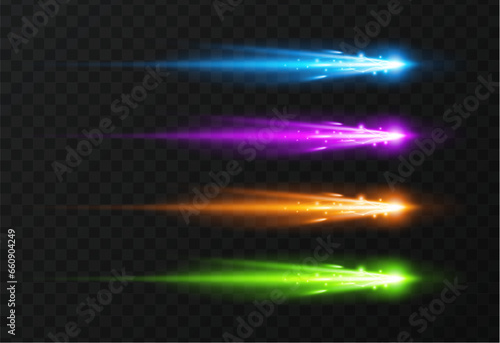 Vector set glow effect.