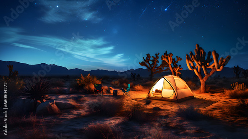Capture the magic of a clear desert night with a stunning display of stars overhead. Showcase the tranquility and celestial beauty of the desert after dark. Ideal for stargazing and astronomy themes.