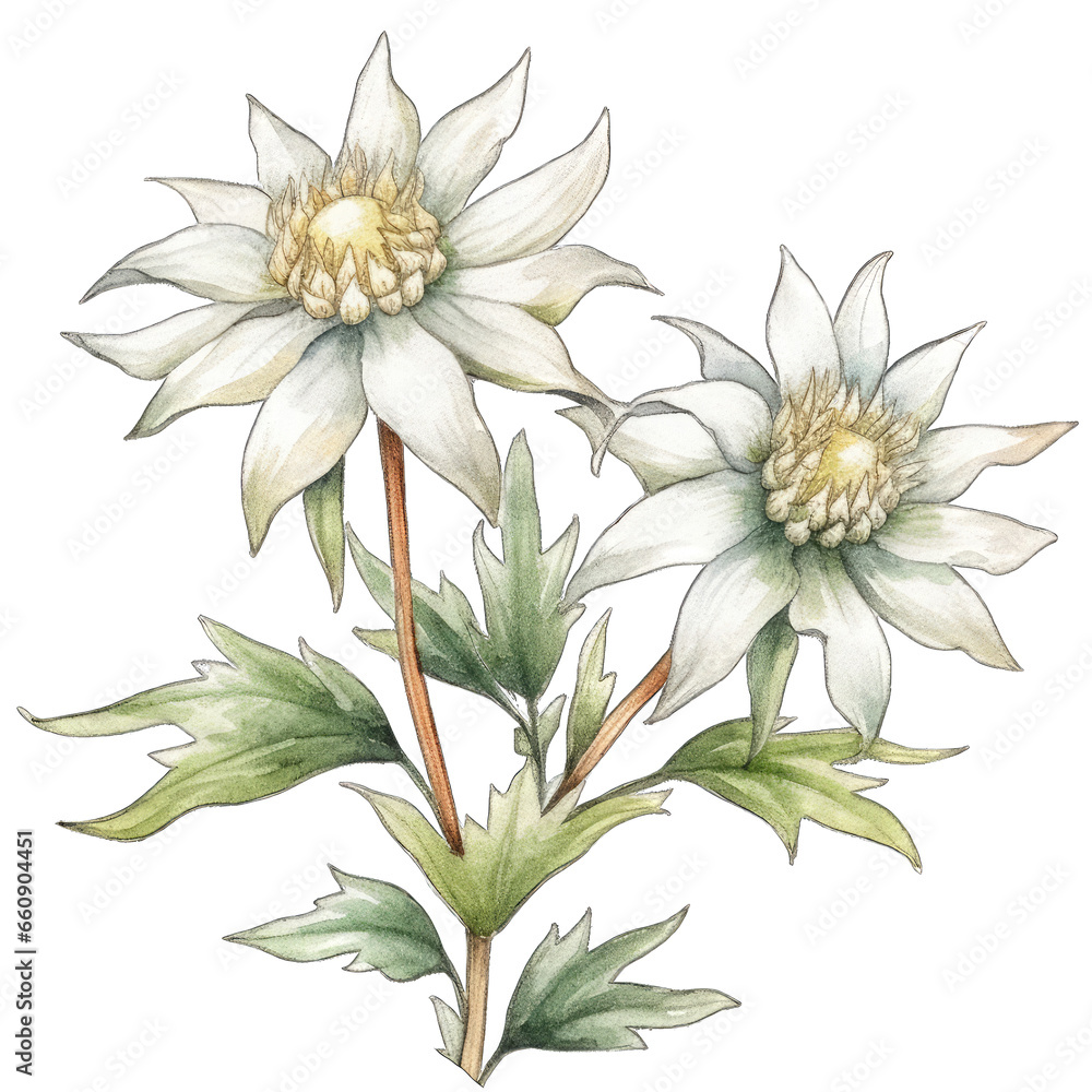 Edelweiss: Alpine Watercolor Wonderland Edelweiss: Alpine Watercolor Wonderland