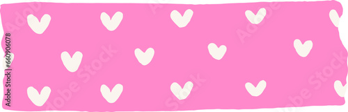 Cute Hand Drawn Washi Tape Love Heart photo