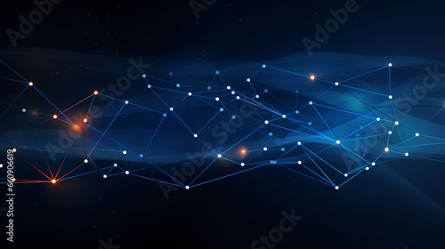 Modern abstract network science connection technology gold line premium dot and graphic design. on hi tech future blue background network. 