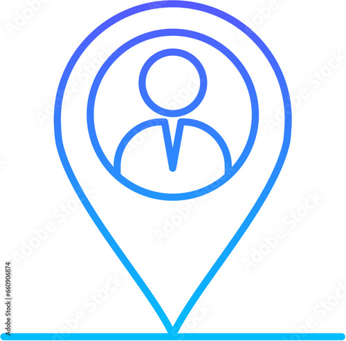 Free Download Location Access Line Gradient Icon pictogram symbol visual illustration - GFXLoad