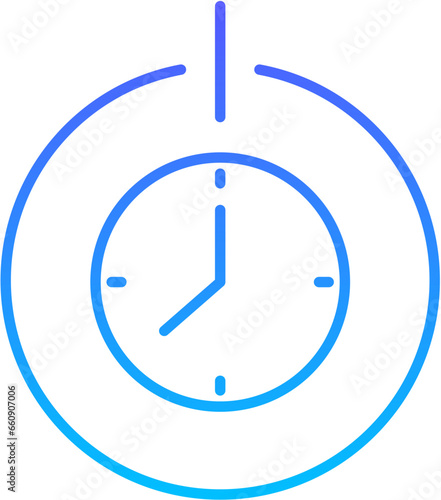 Scheduled power on & off Line Gradient Icon pictogram symbol visual illustration