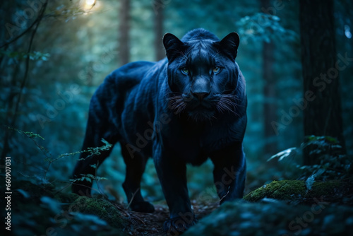 Mystical Panther's Moonlit Stroll created with AI © Maxim