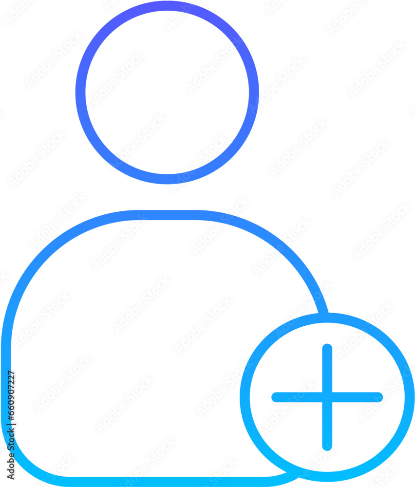 Add Account Line Gradient Icon pictogram symbol visual illustration Add Account Line Gradient Icon pictogram symbol visual illustration