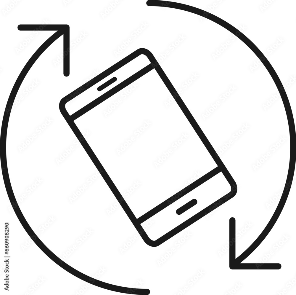 Auto rotation Line Icon pictogram symbol visual illustration