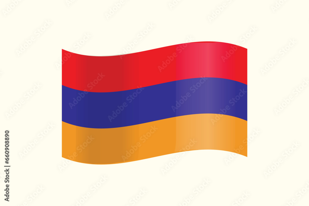 Fototapeta premium Armenia national flag in vector