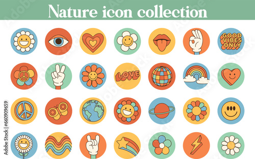 Nature icon symbol collection set