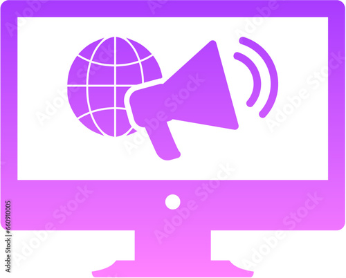 Internet Marketing Glyph Gradient Icon pictogram symbol visual illustration