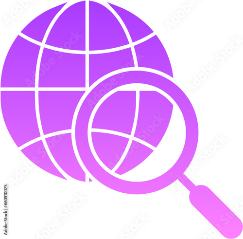 Internet Search Glyph Gradient Icon pictogram symbol visual illustration