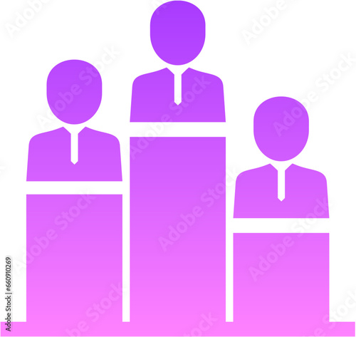Rankings Glyph Gradient Icon pictogram symbol visual illustration