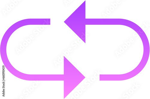 Synchronize Glyph Gradient Icon pictogram symbol visual illustration