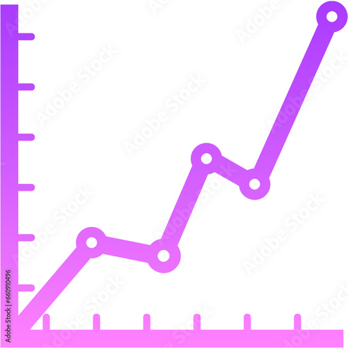 Statistics Glyph Gradient Icon pictogram symbol visual illustration
