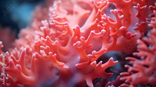Fotografiet Macro shot on coral and anemones