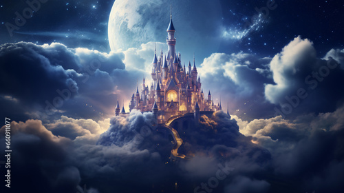 Fairytale castle illustration photo