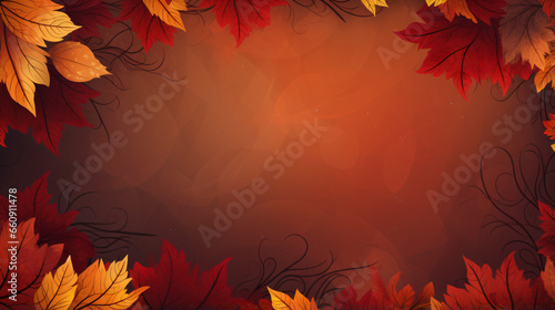 Autumn maple leaves natural background