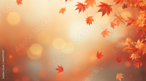 Autumn maple leaves natural background