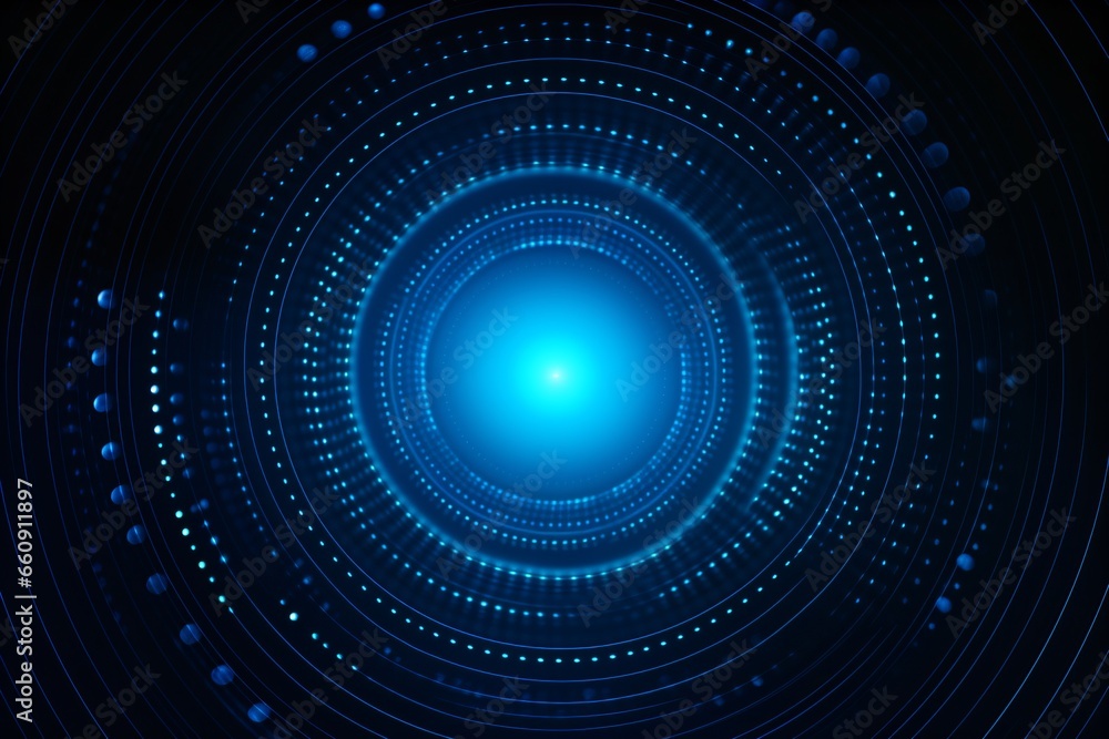 An abstract wallpaper with blue rings and vortex like a portal