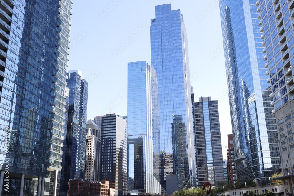 Architecture in the downtown of Chicago, Illinois