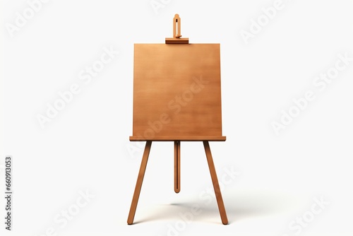 A blank easel or board isolated on a white background photo