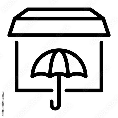 keep dry line icon