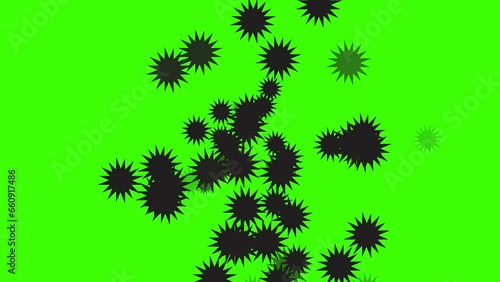 star animation on green screen