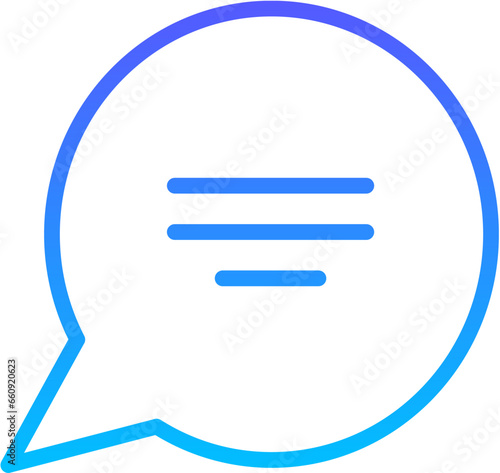 chat 43 Line Gradient Icon pictogram symbol visual illustration