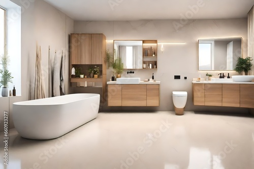 modern bathroom with furniture