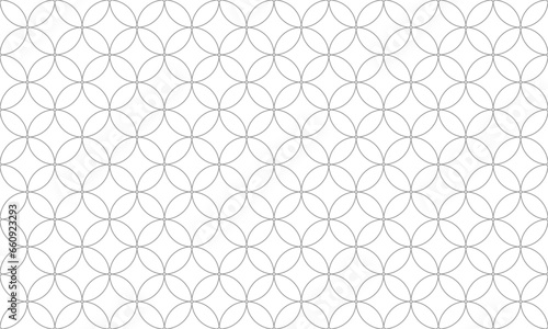 Grey circle flower seamless pattern. Vector Repeating Texture.