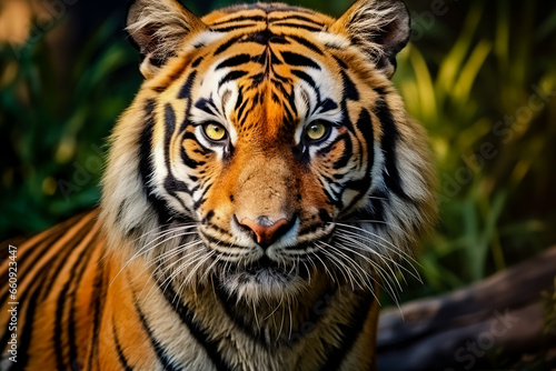 Realistic tiger face. Generative AI