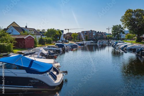 Obraz na płótnie Cityscape of Kristiansand (Norway) w salonie