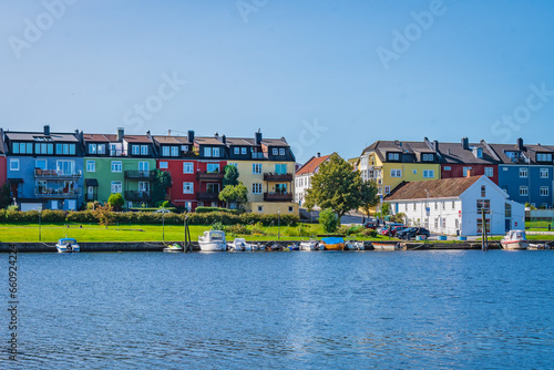 Obraz na płótnie Cityscape of Kristiansand (Norway) w salonie