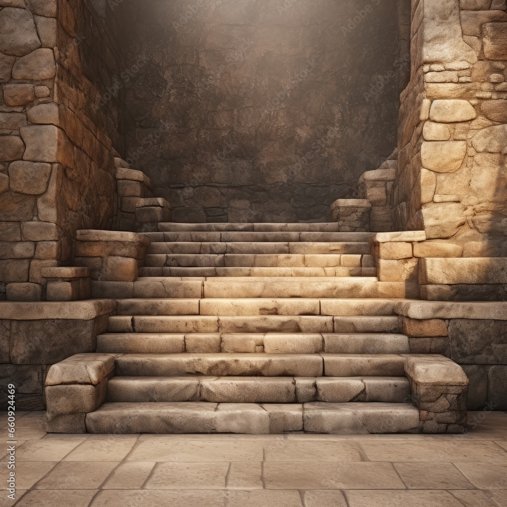 Fototapeta premium old stone stairs