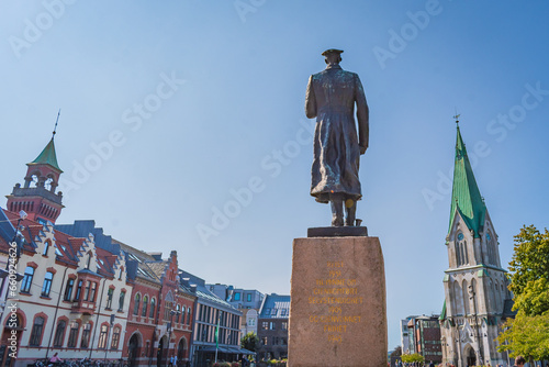 Obraz na płótnie Cityscape of Kristiansand (Norway) w salonie